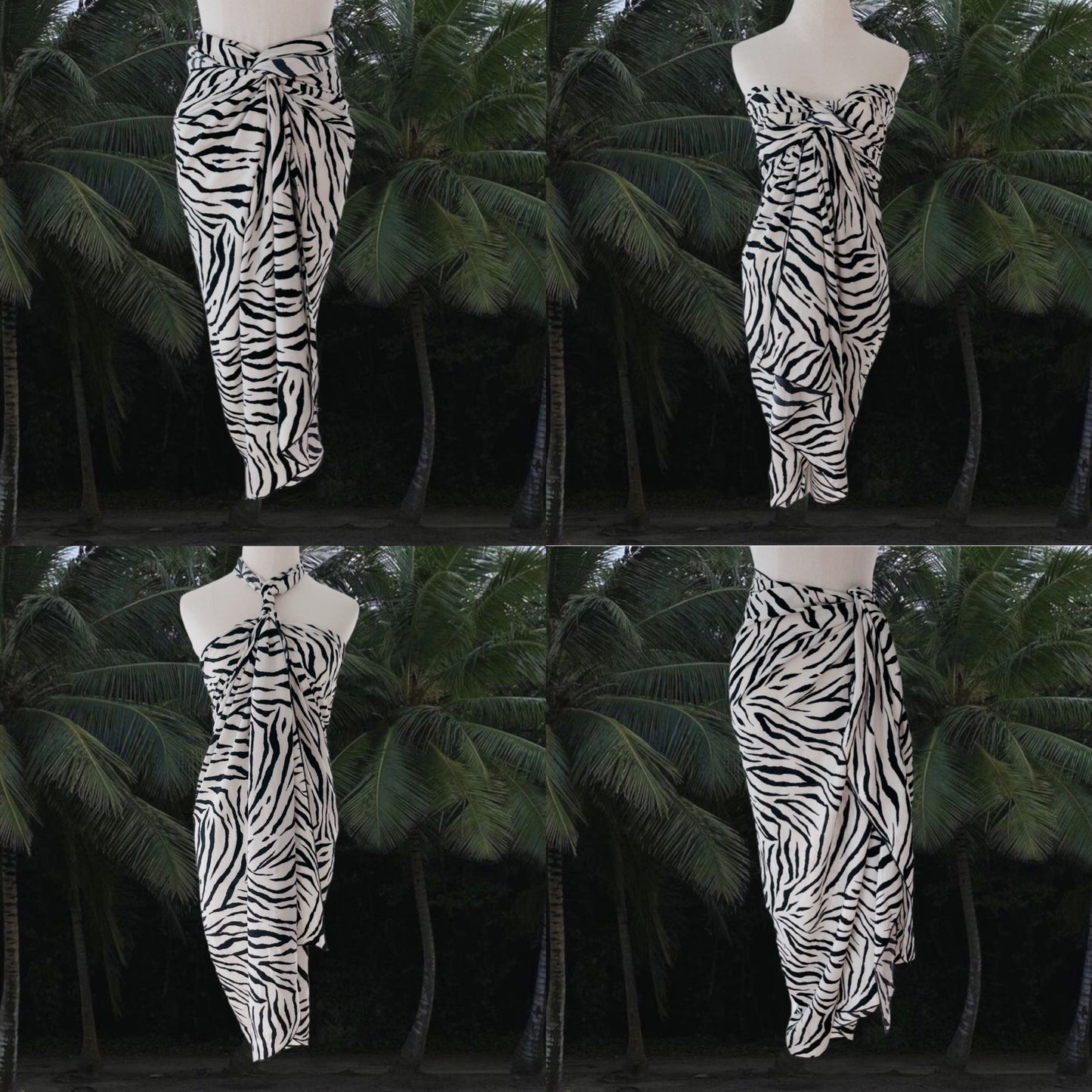 Zebra Printed Multiways Sarong