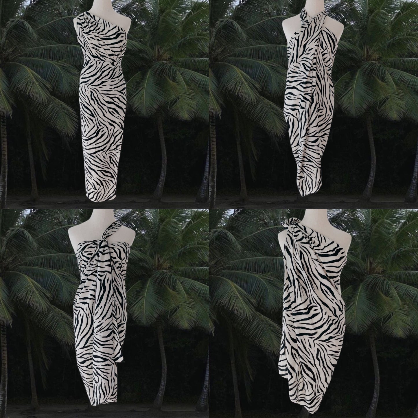 Zebra Printed Multiways Sarong